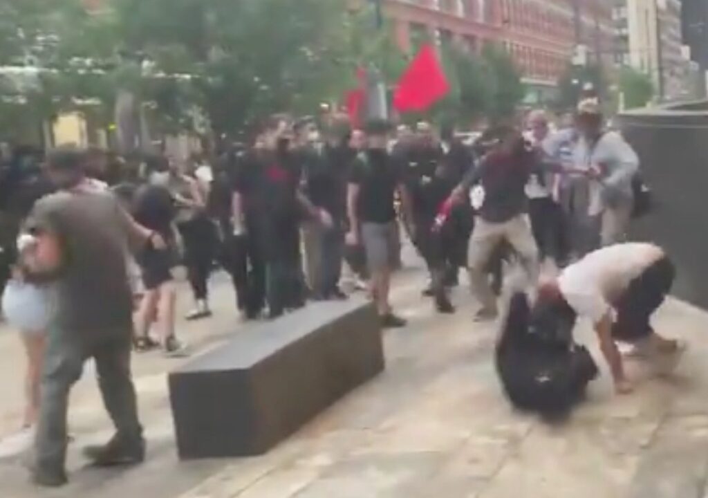VIOLENCE BREAKS OUT at Denver Conservative Conference as Hundreds of Antifa Militants Threaten And Harass Drivers and Guests Outside Hotel