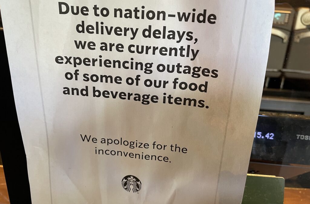 TACO BELL AND STARBUCKS WARN ABOUT SHORTAGES