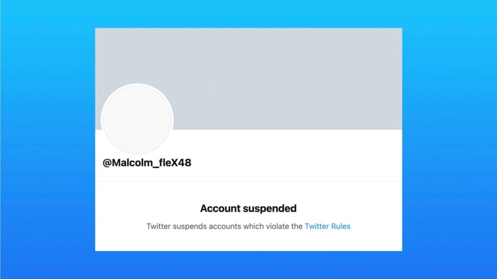Twitter suspends Malcolm Flex for violating its “abuse and harassment” rules