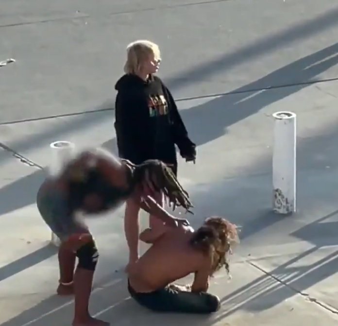 The Homeless on Venice Beach, California Are Out of Control – One Man Is Beaten While Sitting on the Sidewalk (Video)