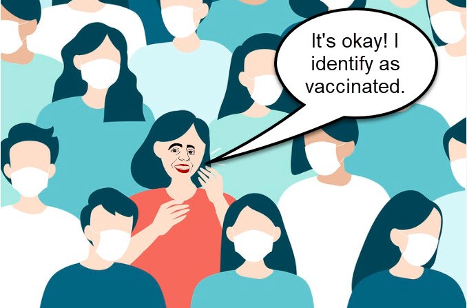 What if anti-vaxxers decide to 'identify' as being inoculated?