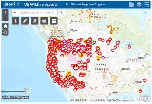 67 Wildfires Spread Across 10 States In US West