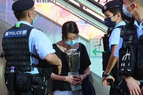 Hong Kong Police Arrest Woman "Mourning" July 1 Attacker Who Stabbed A Police Officer Before Killing Himself