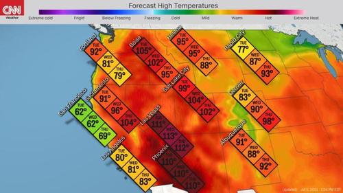 Excessive Heat Continues To Plague Western States With No End In Sight