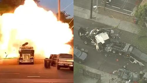 LAPD Bomb Squad Truck Explodes After Massive Fireworks Stash Ignites