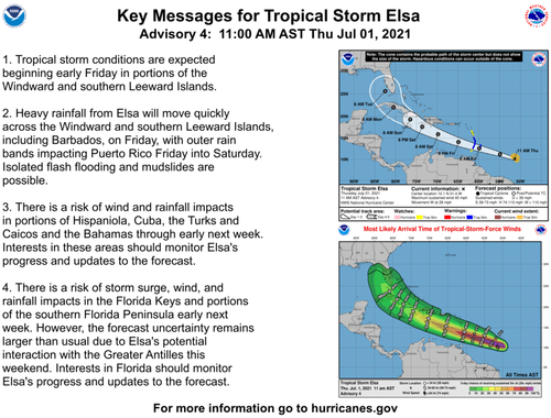 Tropical Storm Elsa Forms; South Florida In Crosshairs Next Week