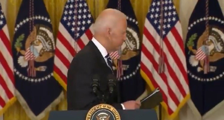 Joe Biden Immediately Bolts After Delivering Remarks on Covid Vaccines, Ignores Reporters Shouting Questions About Afghanistan (VIDEO)