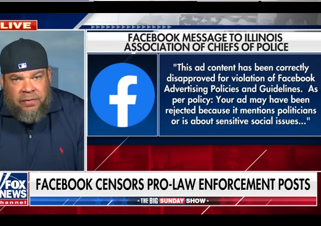 Facebook Rejects Ad Boost Honoring Illinois Police ‘Officer of the Year,” Claims It A “Sensitive Social Issue”