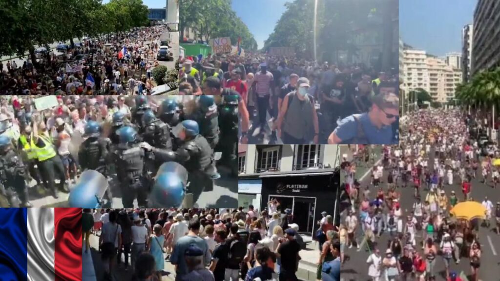 The French Just Aren’t Having Macron’s Tyrannical Apartheid Health Passports – Massive Protests All Throughout France! (Video)
