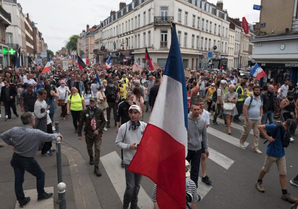 French Virus Health Pass in Full Use but Protests Keep Going