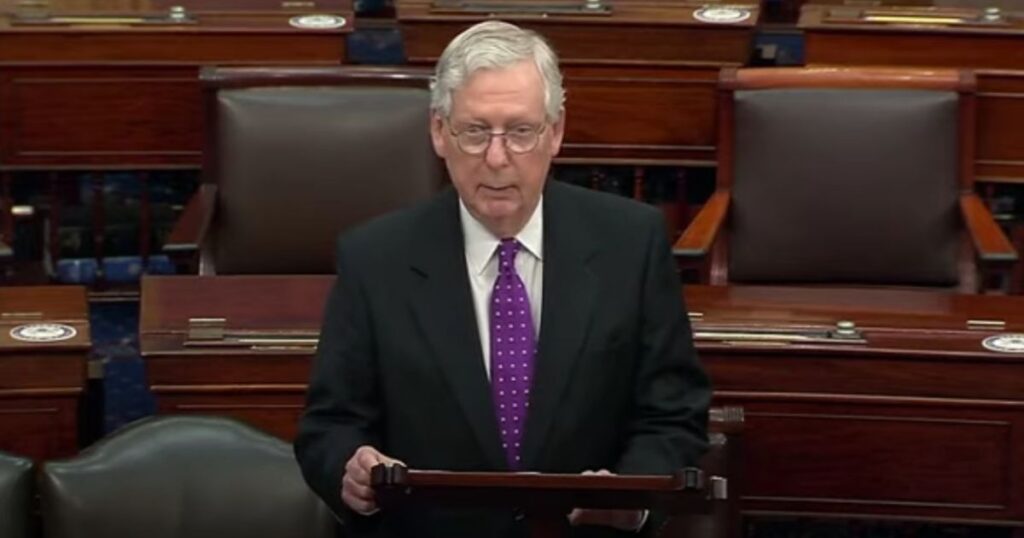 Enemies of the People: Mitch McConnell and 17 RINO Senators Join Democrats in Passing Infrastructure Bill in Victory for Joe Biden