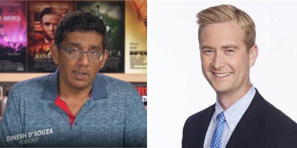 WATCH: Dinesh D'Souza says Peter Doocy is the 'one journalist who stands out in the White House press corps'