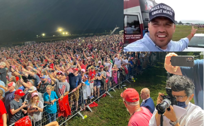 Reporter Documenting Enormous Crowd At Saturday’s Trump Rally Tells Whining Leftists To Shut Up About Covid And Super Spreaders Till Biden Closes The Damn Border [VIDEO]