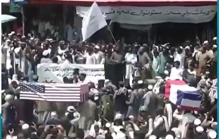 Taliban Taunt Joe Biden with Mock US Funeral in Streets of Kabul (VIDEO)