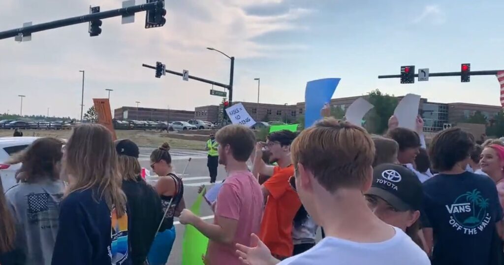 BREAKING: Colorado High School Students Perform Mass Walkout In Protest Of Mask Mandates, Chant ‘No More Masks’