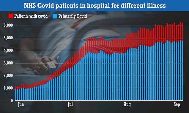 A QUARTER of 'Covid inpatients' in England are primarily being treated for a different illness or injury, official data shows