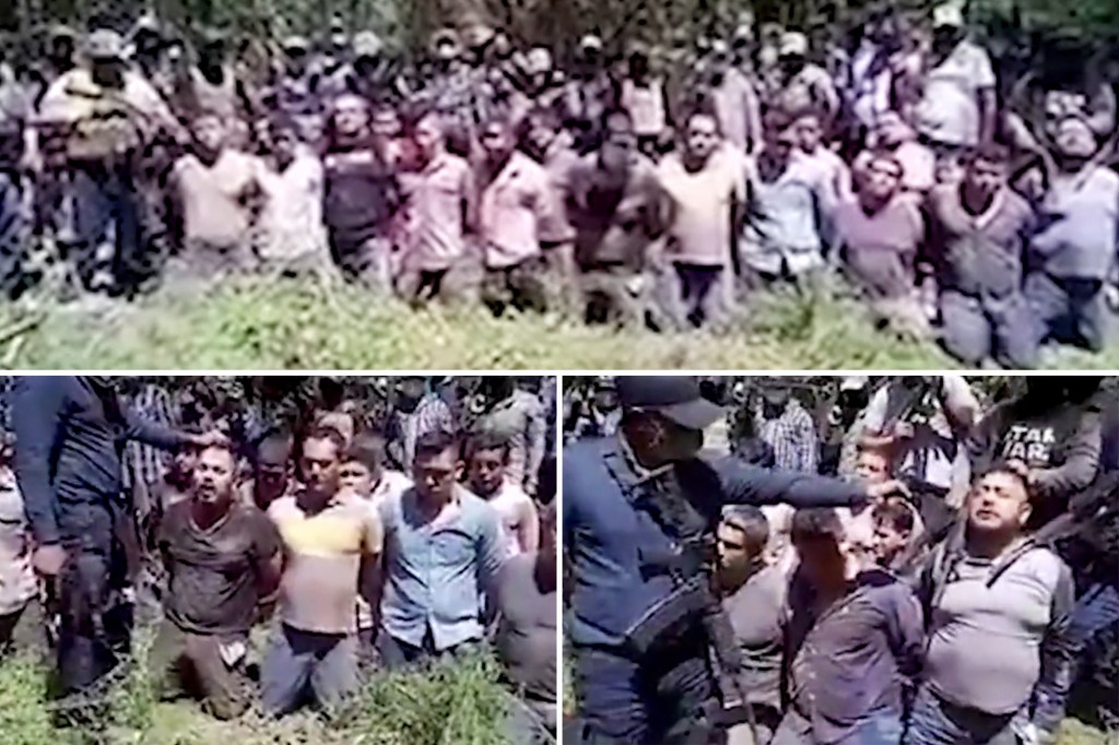 Disturbing video shows Mexican cartel lining up rivals for mass execution