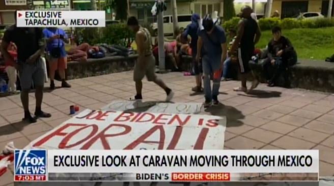 MASSIVE ILLEGAL CARAVAN Marches Through Mexico with “Joe Biden Is for All” Sign on Way to Open US Border (VIDEO)