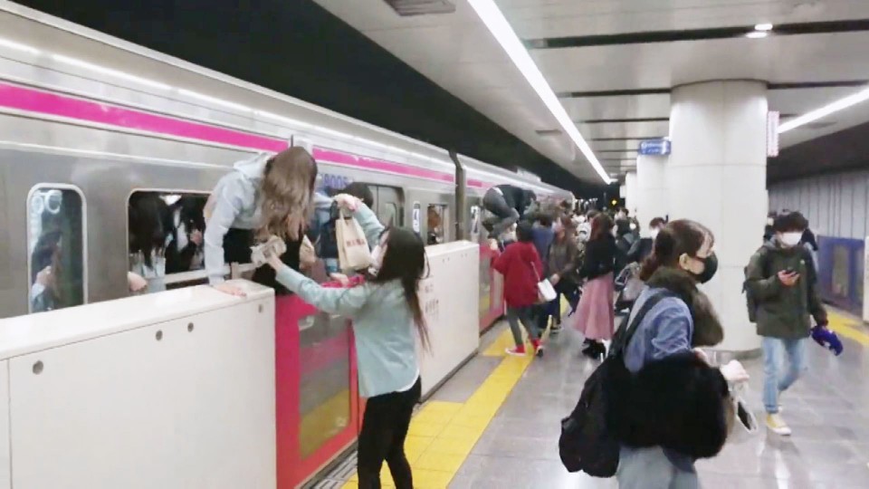 17 hurt as knife-wielding man in costume starts fire on Tokyo train