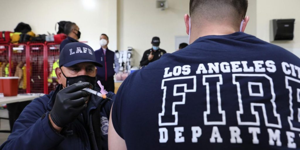 Los Angeles firefighter allegedly pulled down his pants and wiped his butt with a vaccine mandate order