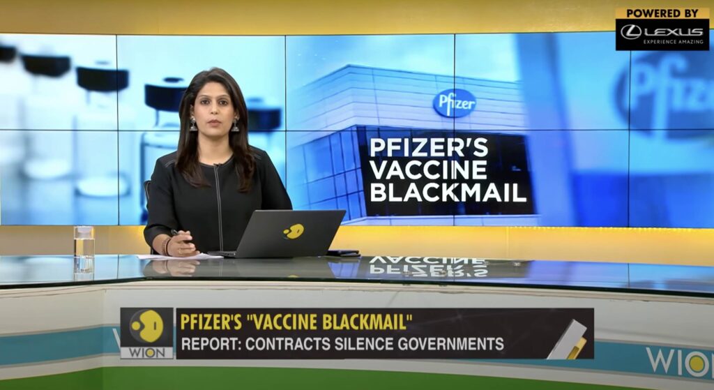 EXPLOSIVE REVELATION: Indian Television Exposes How Pfizer Bullies and Blackmails Countries for COVID Shots – “Desperate Countries force to Make Humiliating Concessions” (VIDEO)
