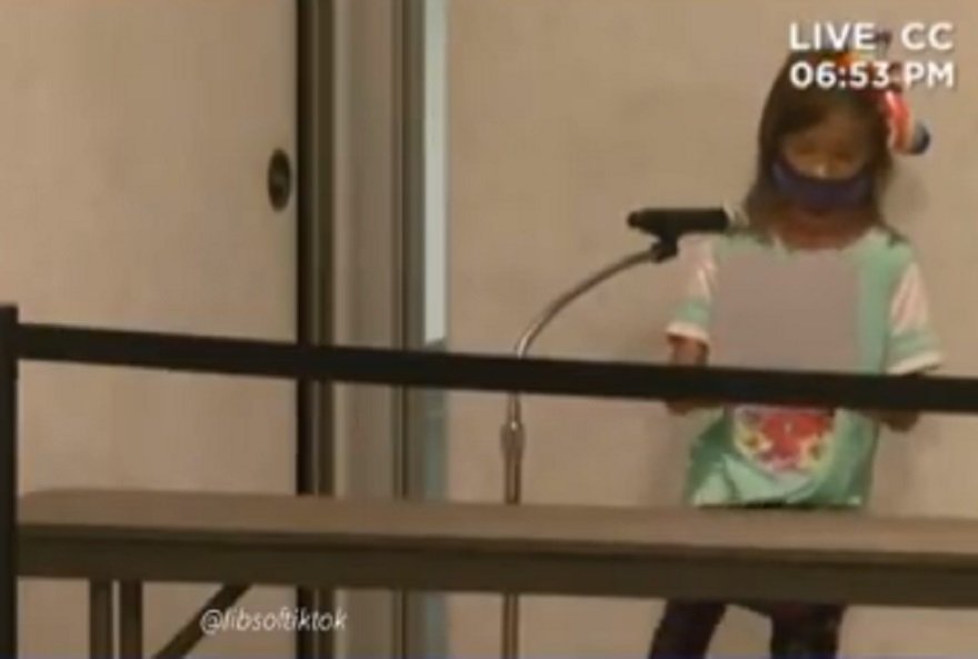 MUST WATCH: 2nd Grader Suspended 38 Times for Not Wearing Masks Tells School Board That She Hopes They Go to Jail