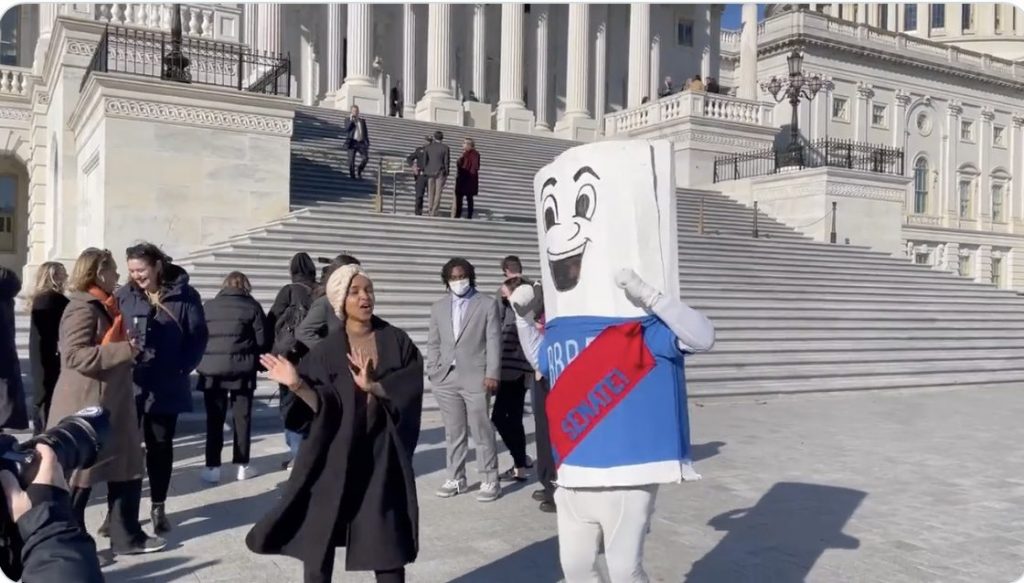 Anti-American Rep Ilhan Omar Does Victory Dance On Front Steps of Capitol To Celebrate Passing Of $1.75 Trillion Bill That Will Break The Backs Of American Taxpayers [VIDEO]