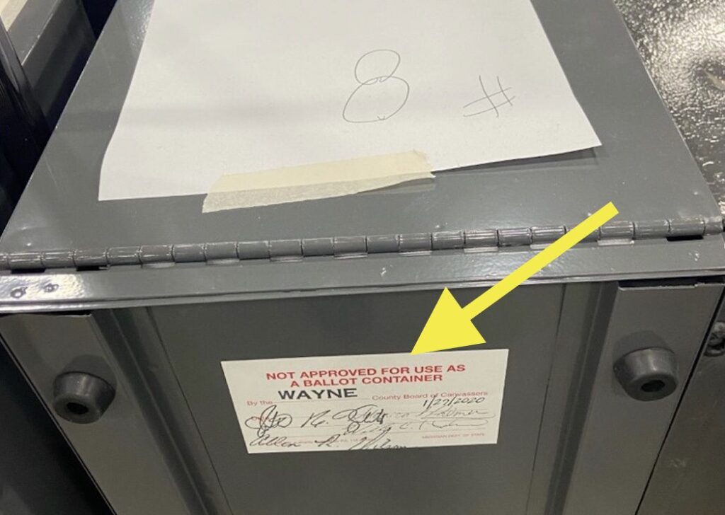 BREAKING Report: Detroit Used Defective Ballot Boxes In 2020 Election Despite Warning Stickers: “Not approved for use as a ballot container”...”You could shove papers right through the back of them”