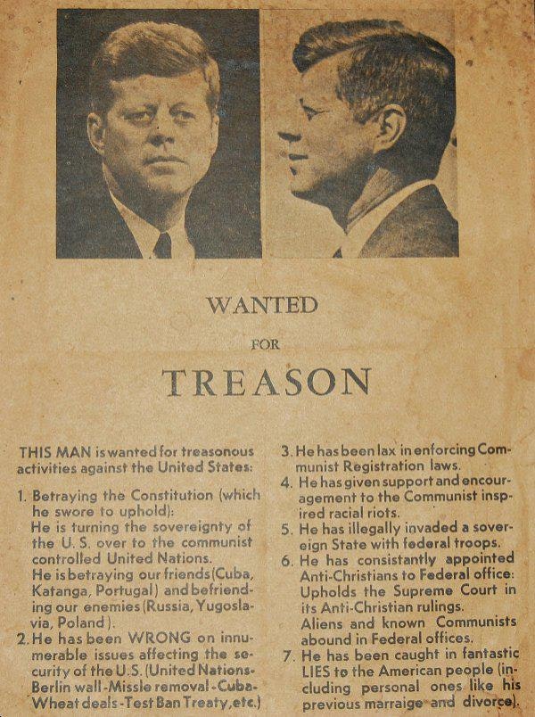 In Memory of JFK: The First U.S. President to be Declared a Terrorist and Threat to National Security