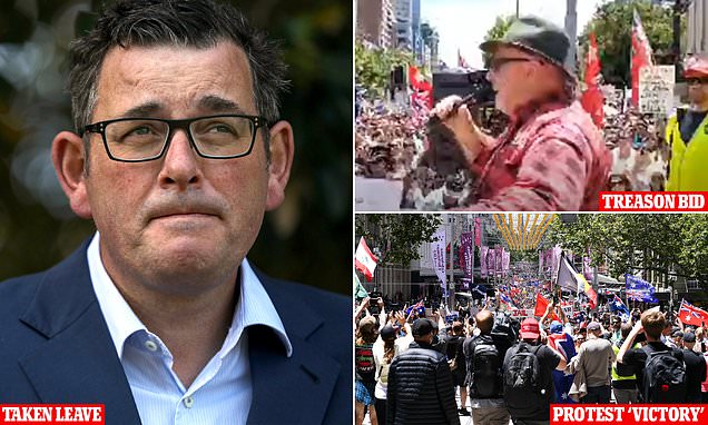 Dan Andrews goes on leave after being ordered to front court for 'concealing treason and fraud' - as premier hopes the case just goes away