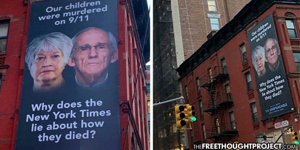 Parents of 9/11 Victims Put Up Billboard Next to NY Times, Accusing Them of ‘Lying About 9/11’