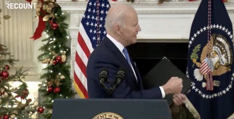 Joe Biden Randomly Shouts, Shakes His Fist in Defense of His Build Back Broke Bill (VIDEO)