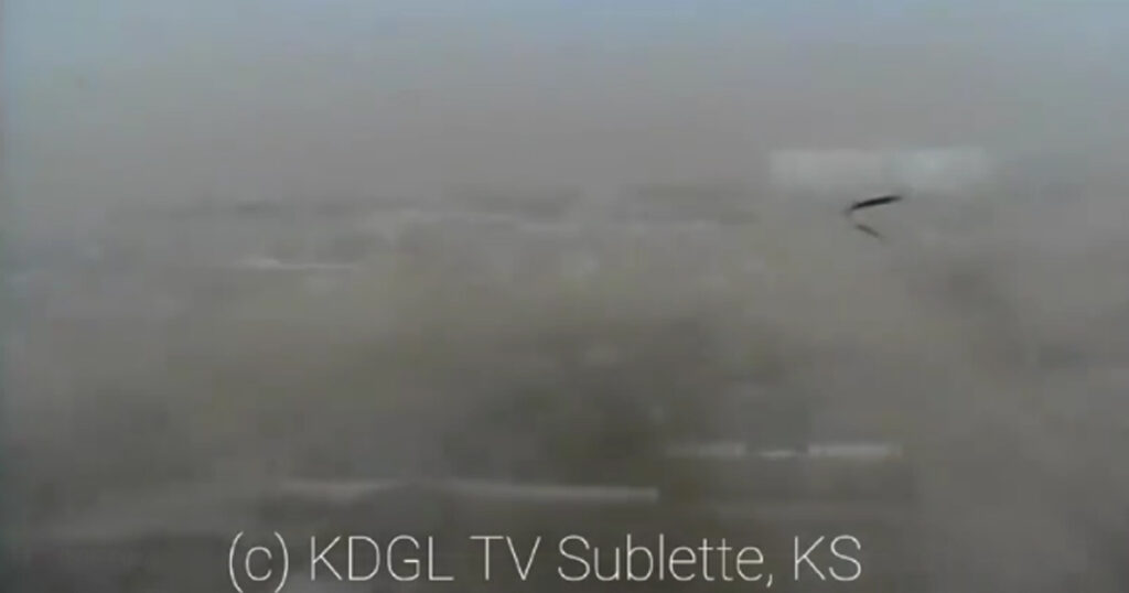 VIDEO: Dust Bowl-Like Winds Blow Dirt Across Kansas Town, Down Power Lines, Spread Fires And Close Roads