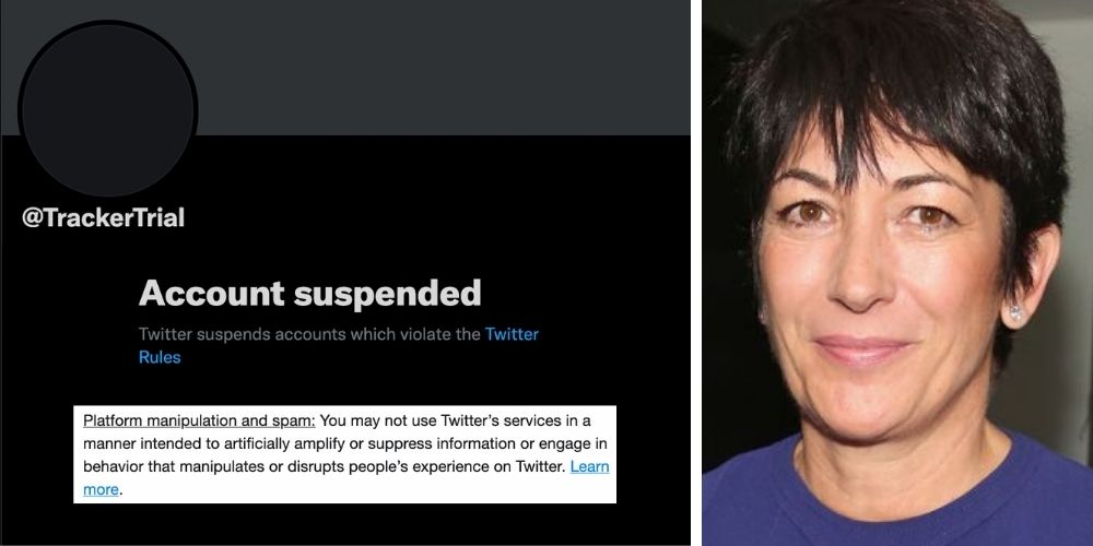 BREAKING: Twitter suspends Ghislaine Maxwell trial tracker account
