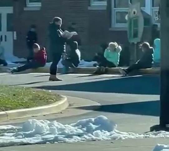 COVID Child Abuse: Virginia Elementary School Teacher Holds Class Outdoors in Sub-Freezing Weather (Update: “Snack and Mask Break”?)