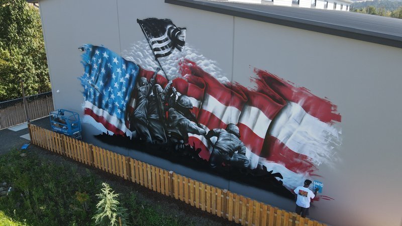 Far Left Mayor Demands Removal of Private, Iwo Jima Flag-Raising Mural.