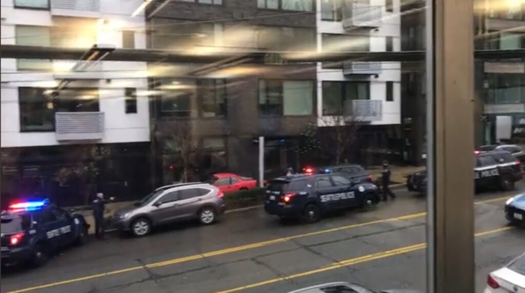 UNBELIEVABLE: Seattle Police Officers with Their Guns Drawn Allow Driver of Stolen Vehicle to Casually Speed Away Because of City’s Woke Democrat Policies – (VIDEO)