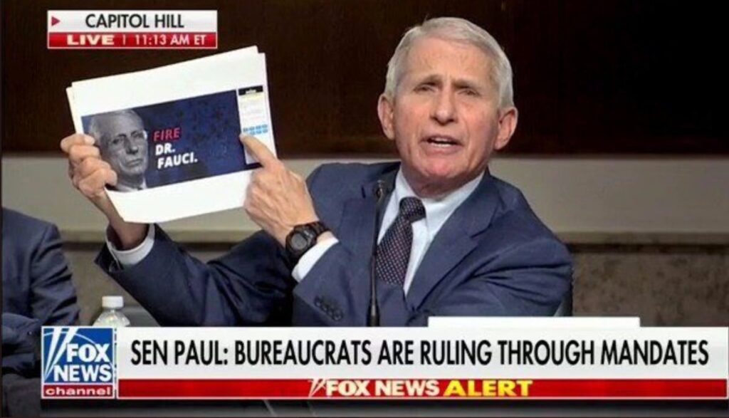 WATCH: Fauci Caught on a Hot Mic Calling GOP Sen. Marshall a “Moron” and then Shares Picture from Rand Paul Calling for His Firing