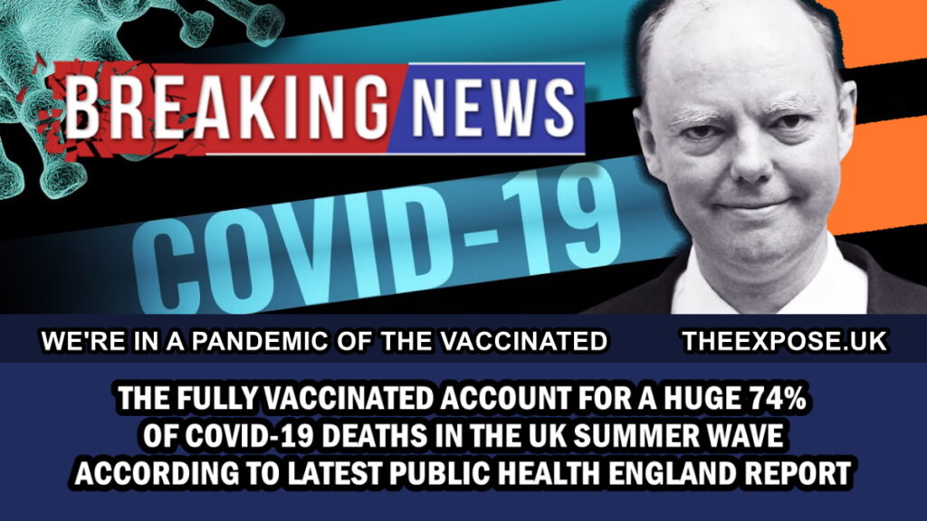 BREAKING – Fully vaccinated account for a huge 74% of Covid-19 deaths in the UK summer wave according to latest Public Health England report