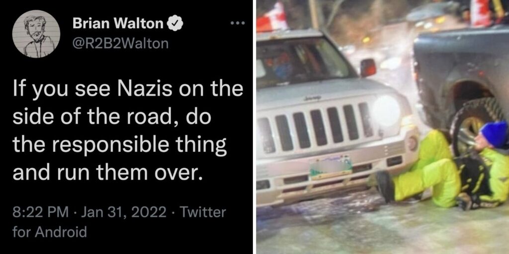 Journalist urged running over 'Nazis' days before Freedom Convoy protesters were mowed down in Winnipeg
