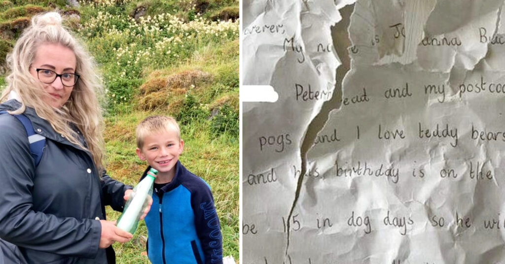 Letter in a Bottle Sent by a Primary School Girl 25 Years Ago Found Washed Up in Norway
