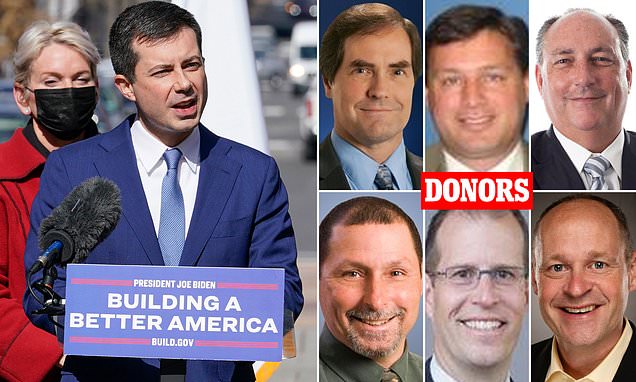 EXCLUSIVE: Pete Buttigieg accepted $250,000 and gifts from mayoral campaign donors who were later awarded $33million in city contracts, raising concerns of 'pay to play' as Transportation Secretary doles out $210billion in infrastructure plan