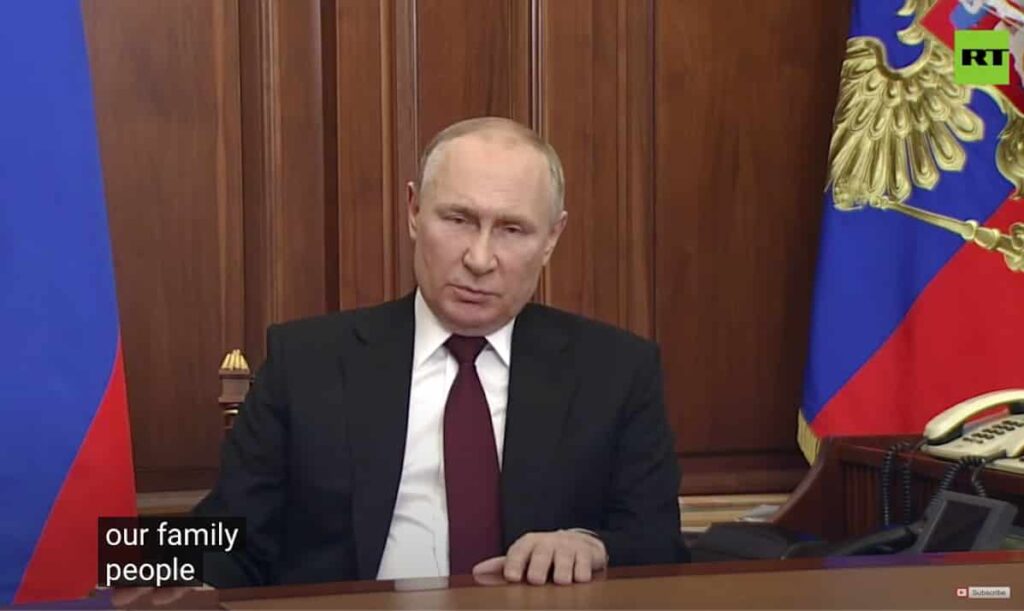 Vladimir Putin: Full Text of February 21, 2022 Speech