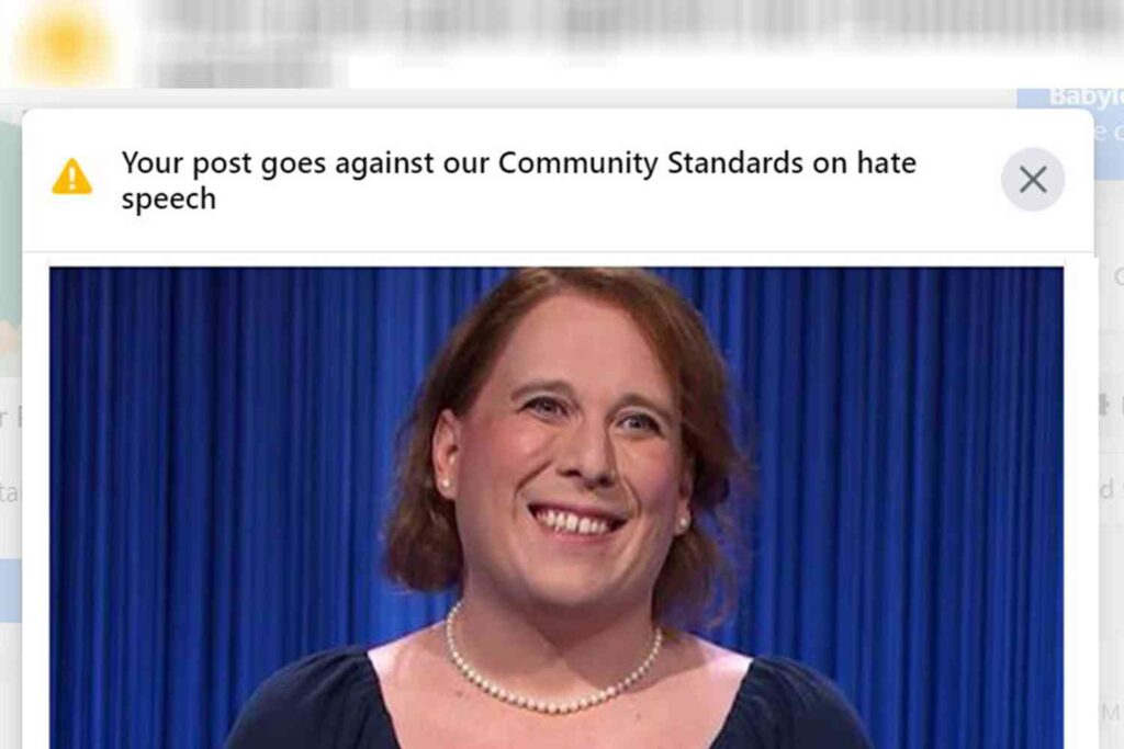 Facebook just removed this Babylon Bee post for "hate speech"!