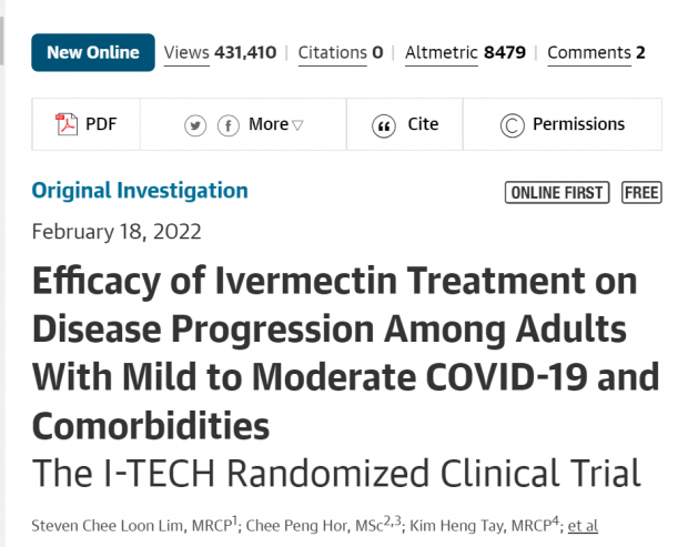 New JAMA Paper Show Ivermectin Blows the Covid Vaccines Out of the Water