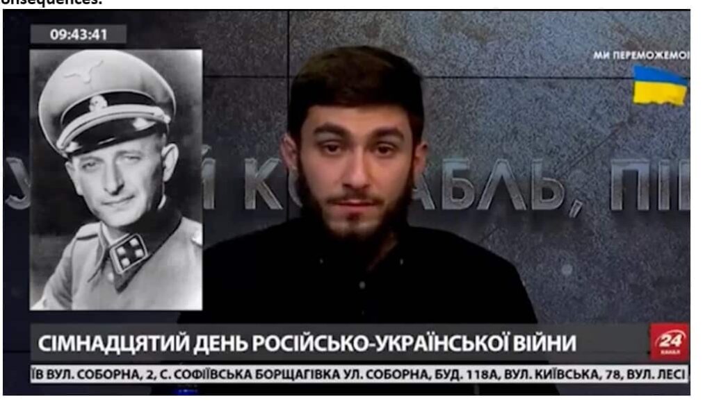 Ukraine: TV presenter quotes Eichmann and calls to kill Russian children