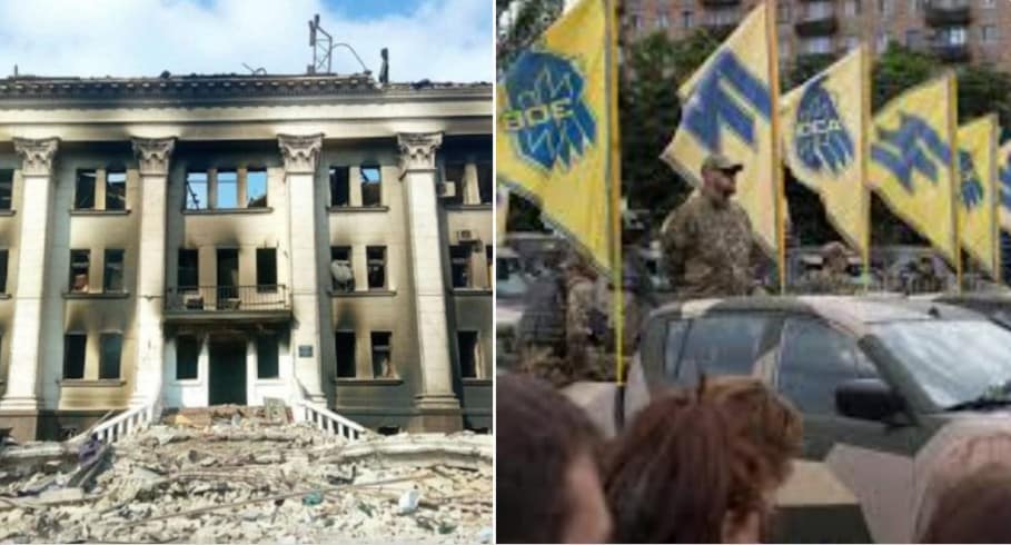 Mariupol Theater: NATO Nazis Murder 300 Russian Speaking Locals in Massive Blast