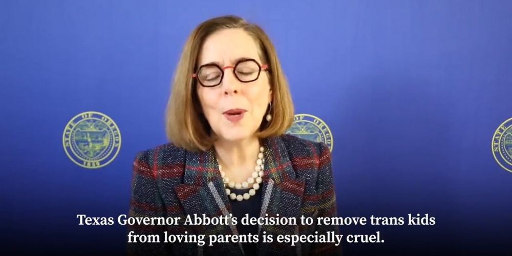 Kate Brown welcomes 'LGBTQ2SIA+' kids to Oregon after Texas classifies medical gender transition child abuse