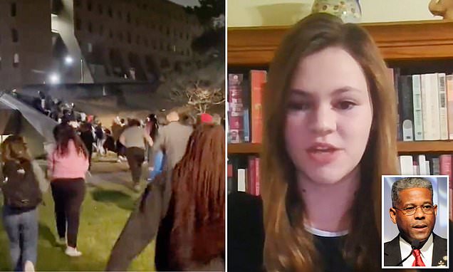 Terrifying moment female conservative University of Buffalo student is 'hunted down' by woke mob screaming 'no justice, no peace,'