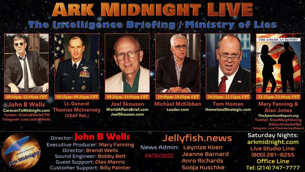 Tonight on Ark Midnight Topic: The Intelligence Briefing / Ministry of Lies